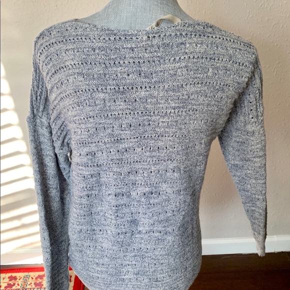 Leo & Nicole Blue & White Long Sleeve Sweater - Picture 2 of 8